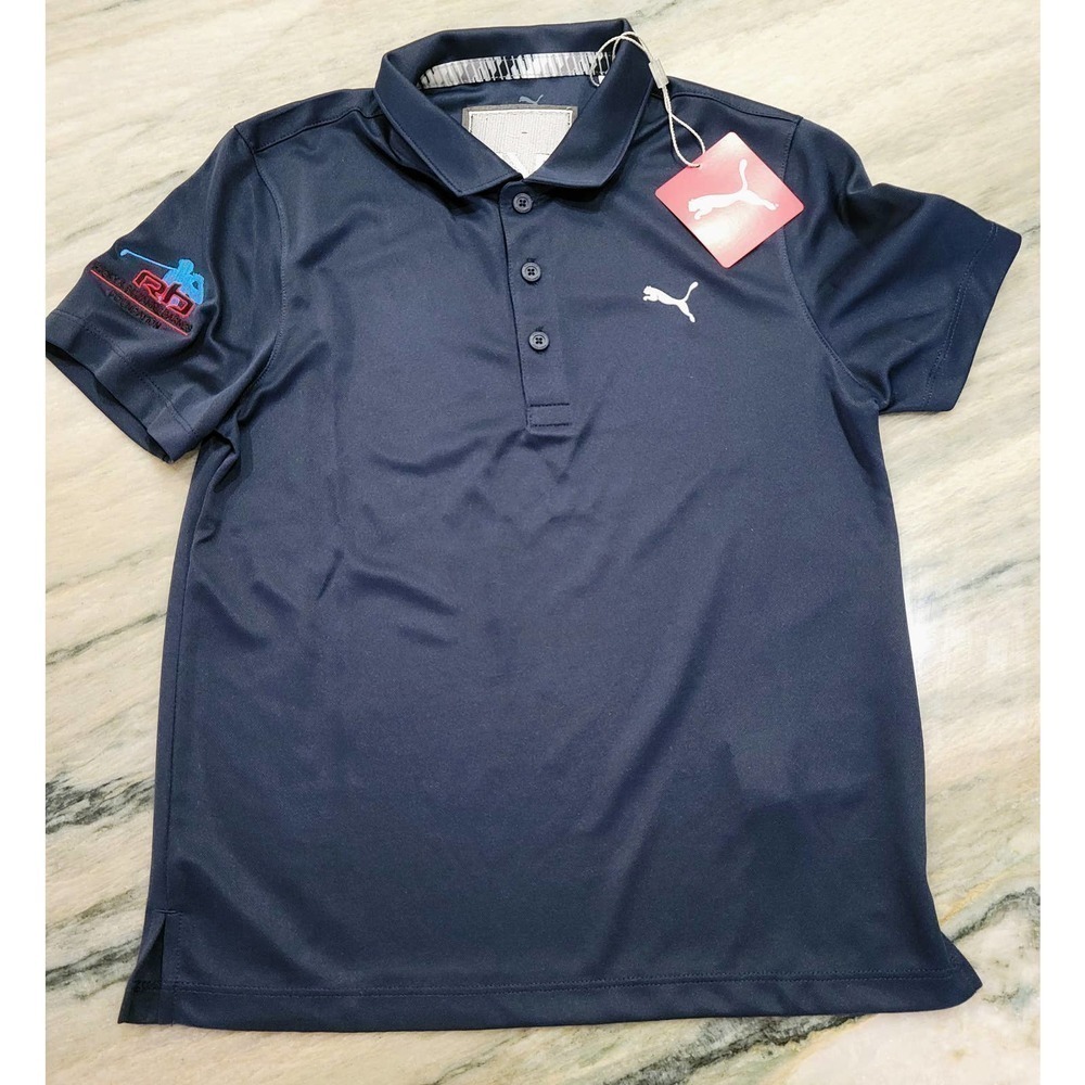 Puma Boys Golf Polo Navy Blazer Large